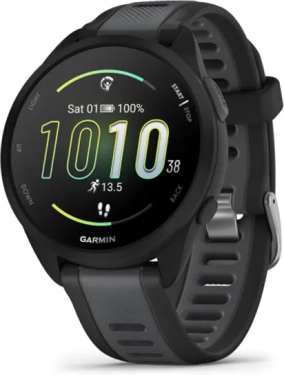Forerunner 165, Running Smartwatch, Colorful AMOLED Display, Training Metrics and Recovery Insights, Black Standard Black