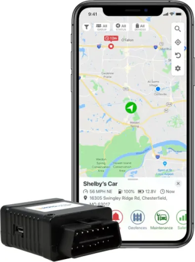 OBD GPS Car Tracker, Hidden Vehicle Tracker and Monitoring System with Real Time Location GPS Reports, For Auto, Adults, Fleet, Parents, Teen, Elderly, 4G with Phone App 1