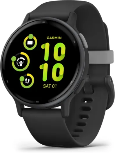 Vívoactive 5, Health and Fitness GPS Smartwatch, AMOLED Display, Up to 11 Days of Battery, Slate Aluminum Bezel with Black Case and Silicone Band