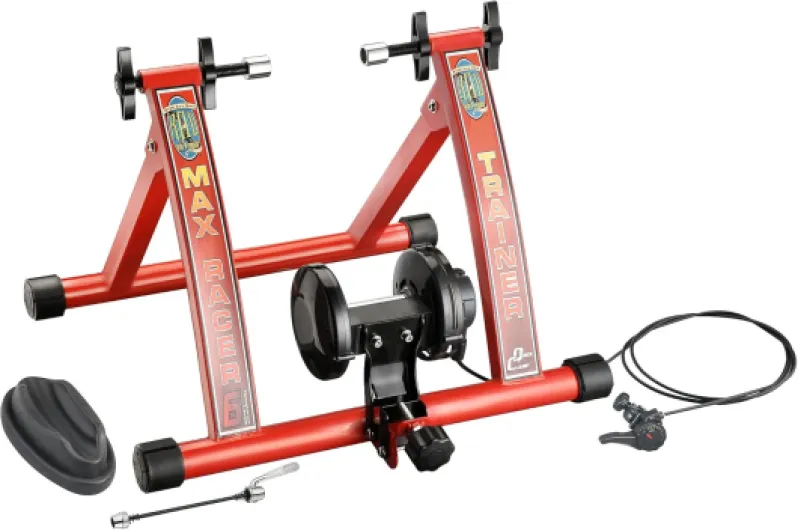 Max Racer 7 Levels of with Smooth Magnetic Resistance Bicycle Trainer Allows You to Work Out with Your Bike