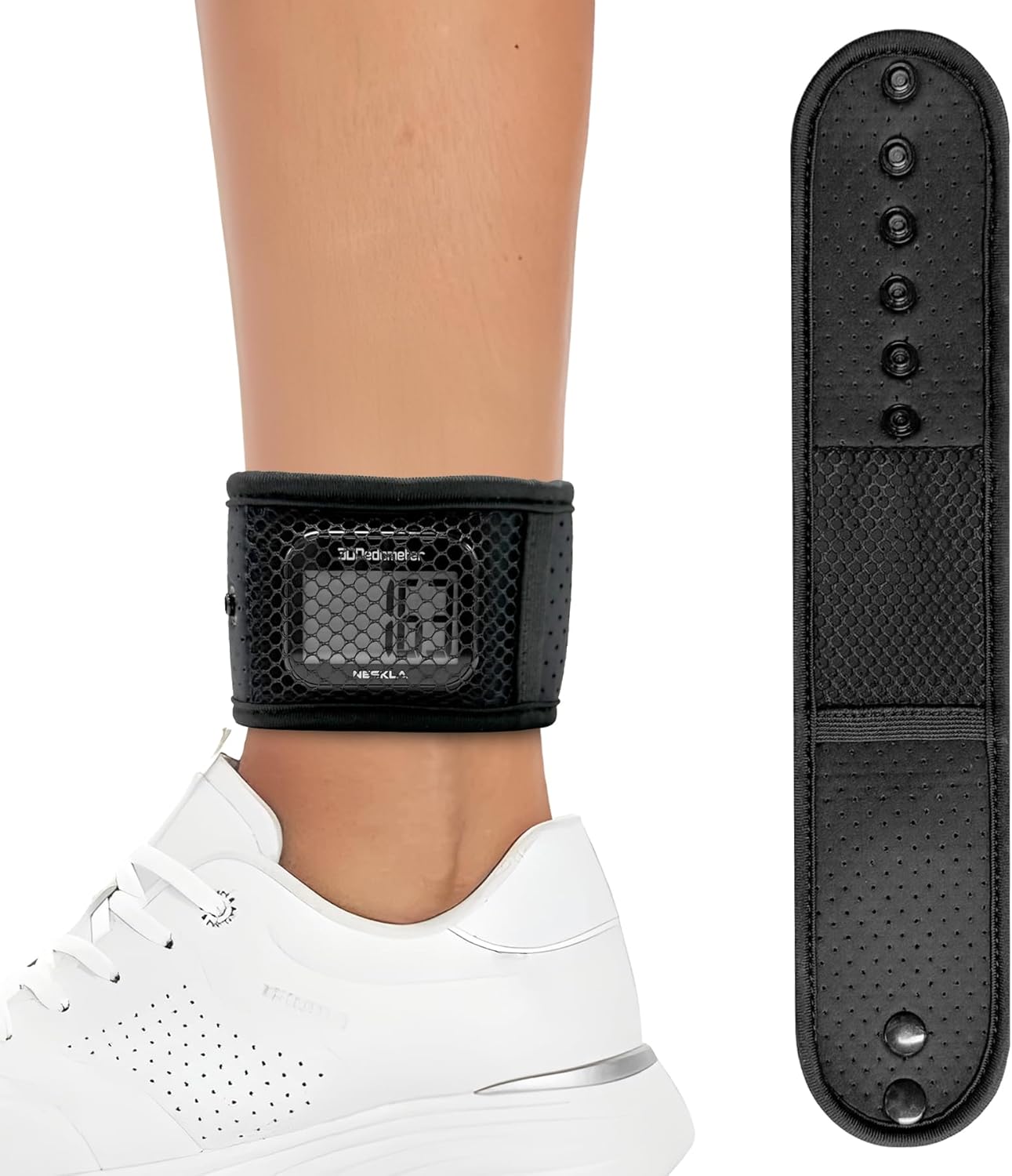 Ankle Straps for Fitness Trackers, Soft Adjustment Pedometer Ankle Band Compatible with Fitbit, Breathable Mesh Sports Ankle Strap for Men and Women 13"