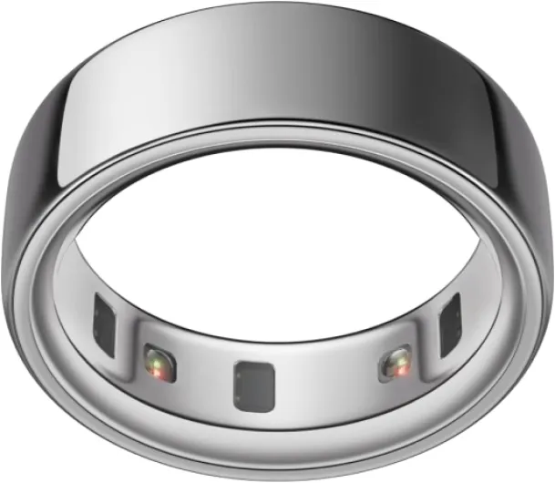 Ring 4 - Silver - Size 11 - Smart Ring - Unique Sizing, Not Standard US Ring Sizes - Size First - Sleep Tracking Wearable - Heart Rate - Fitness Tracker - Up to 8 Days of Battery Life Silver 11