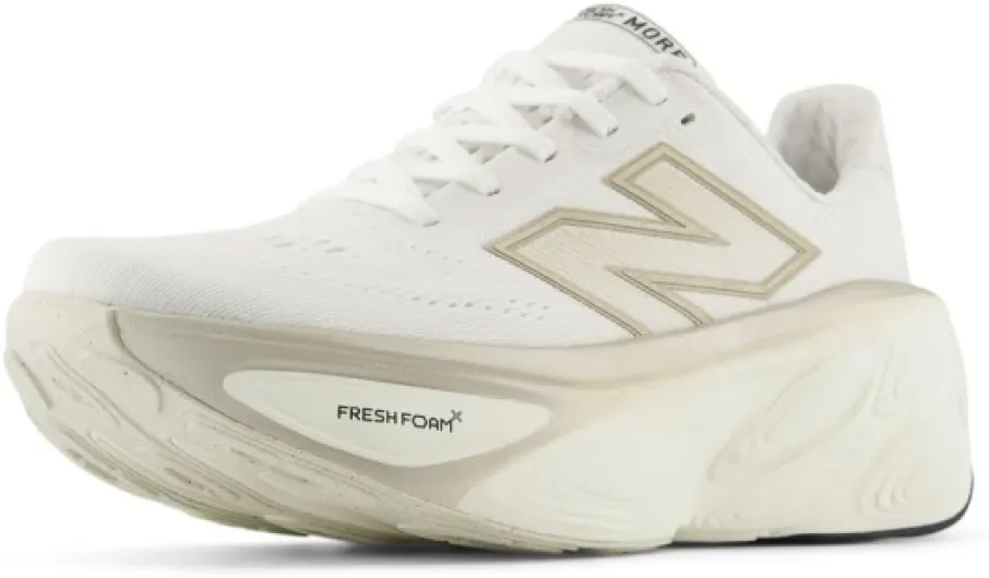 New Balance Womens Fresh Foam X More V5 11 X-Wide White/Sea Salt/Light Gold Metallic