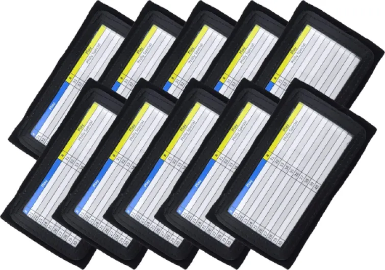 Youth Triple Wrist Coach, Football Wristbands for Plays, Baseball Wristbands, QB Arm Bands Black 10 Pack