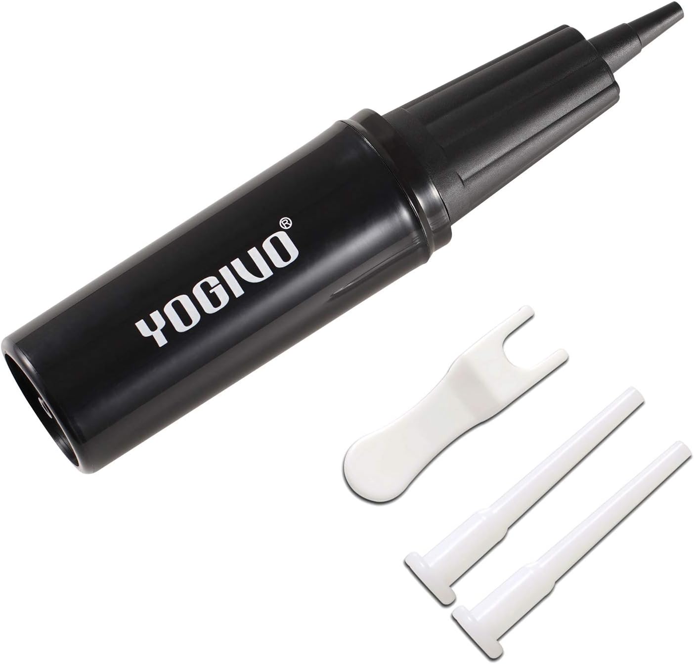 Exercise Ball Pump, Hand Air Pump for Stability Workout Yoga Ball, with 2 Plugs for Valve & 1 Plug Remover for Easy Deflation Hand Pump