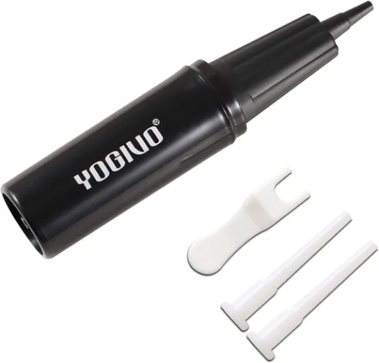 Exercise Ball Pump, Hand Air Pump for Stability Workout Yoga Ball, with 2 Plugs for Valve & 1 Plug Remover for Easy Deflation Hand Pump