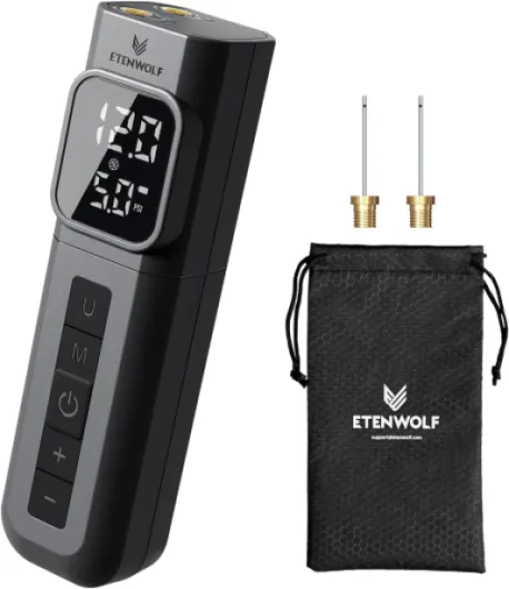 P200 Electric Ball Pump 2000mAh Sports Air Pump with Digital Pressure Gauge for Basketball Soccer Volleyball Black