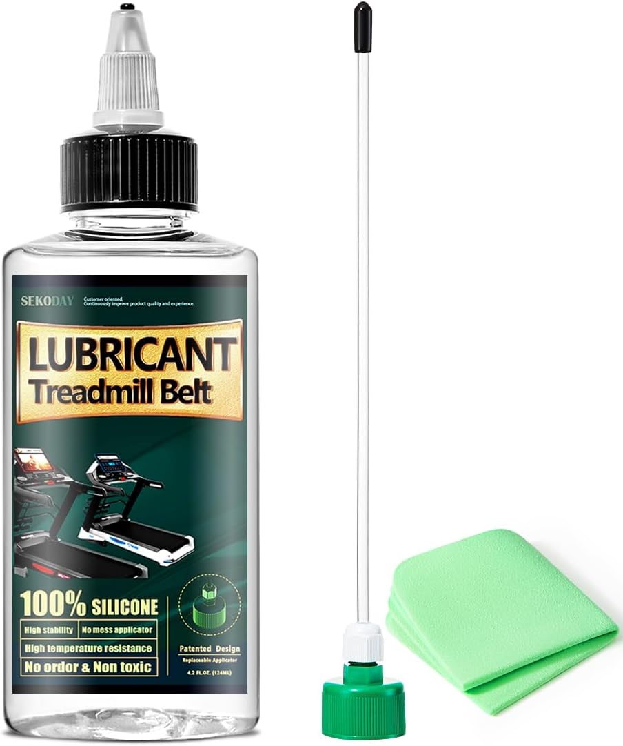 Silicone Treadnmill Belt Lubricants/Lubes, High Temperature Resistant and Stable Lubricant,with Hard Application Tubes and Precision Screw Caps for Easy Use 4.2 Ounce / 1 Bottle
