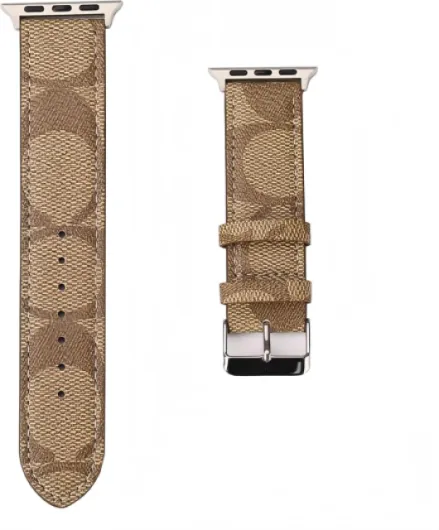 Leather Band 44mm 42mm 40mm 38mm Compatible with Apple Watch Men Women,Design for Replacement Band Compatible with Watch Series 6/5/4/3/2/1, iWatch SE 38/40MM Brown