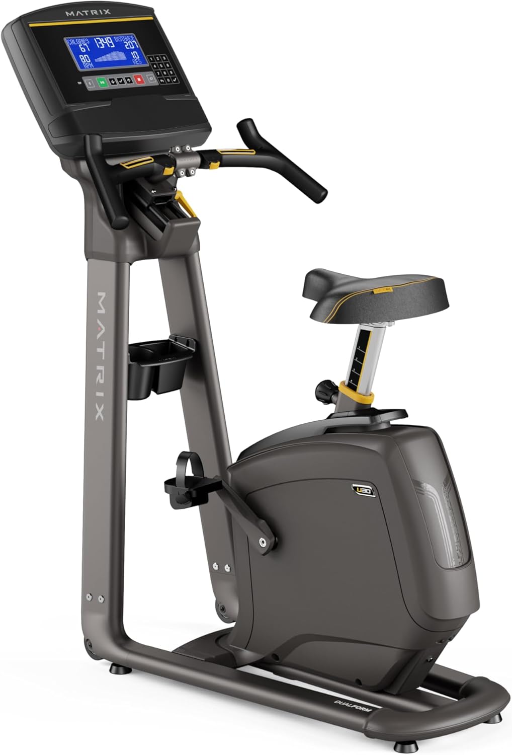 Fitness U30 Upright Bike with XR - 8.5" LCD - Club-Quality, Stable Dual Form Frame, Comfort Arc Seat - Ideal for Long Rides and High Calorie Burn