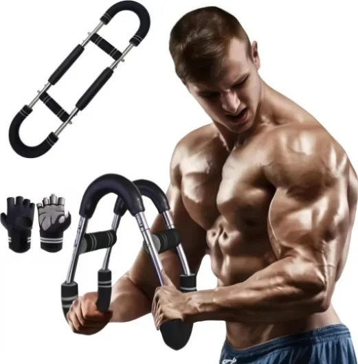 Twister Arm Trainer for Men, Adjustable Arm and Chest Muscle Trainer, 20-60lb 40-90lb 70-110lb Chest Workout Device, Detachable Portable Spring Resistance for Home Gym, Upper Body Workout Equipment 20-60lb Gray