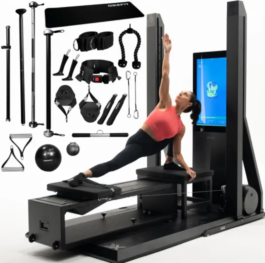 XS1 Peak Smart Home Gym – All-in-One Strength, Cardio & Pilates Machine with Adaptive Workouts, AI Training, Performance Tracking & Trainer-Led Classes Black