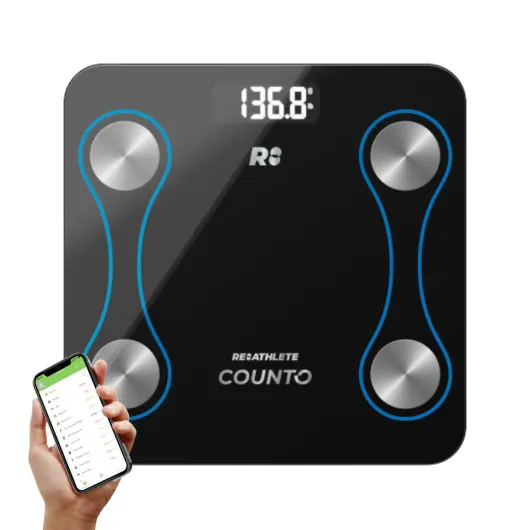 COUNTO Smart Scale- Digital Scale Measuring Body Parameters- Smart Bluetooth Body Fat Measurement Device, Body Composition Monitor with Smart App- Bathroom Scales Accurate for Bmi Muscle