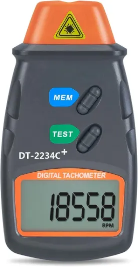 ® Professional Digital Laser Photo Tachometer Non Contact RPM Tach DT-2234C+