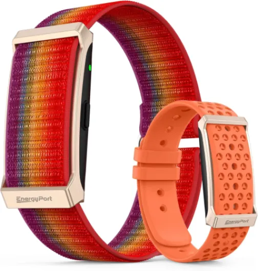 Fitness Tracker,Wearable Health Smart Bracelet Band with Blood Oxygen 170+ Sport Mode 60-Day Battery,Lifetime Membership,Activity Tracking Heart Rate Sleep Monitor for Android iOS,2 Bands Rainbow Orange