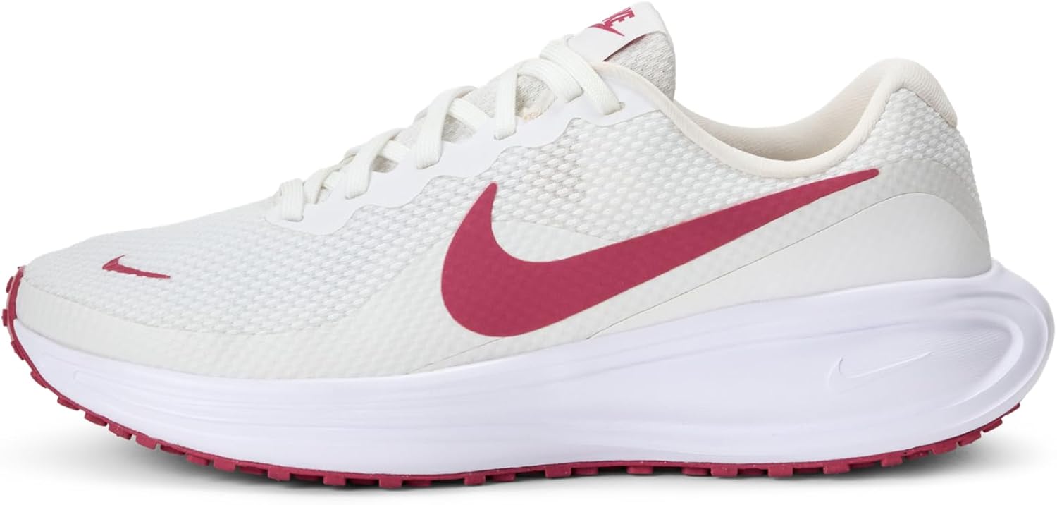 Nike Women's Revolution 8 Road Running Shoes 8 White/Sweet Beet/Platinum Tint