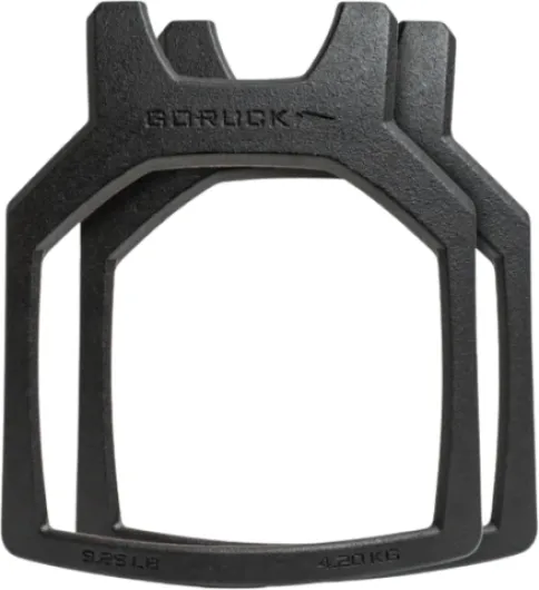 9.25LB and 6.25LB Curved Ruck Plate Compatible with GORUCK Rucking Weight Vests - 2 Pack 9.25LB Each (18.5LB Total)