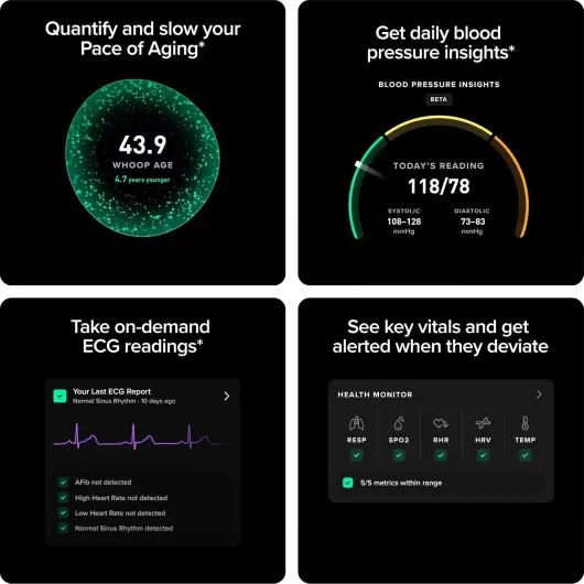 5.0/MG Activity Tracker - 12 Month Membership - Health and Fitness Wearable – 24/7 Activity and Sleep Tracker, Personalized Coaching, Menstrual Cycle Insights – 14+ Days Battery Life