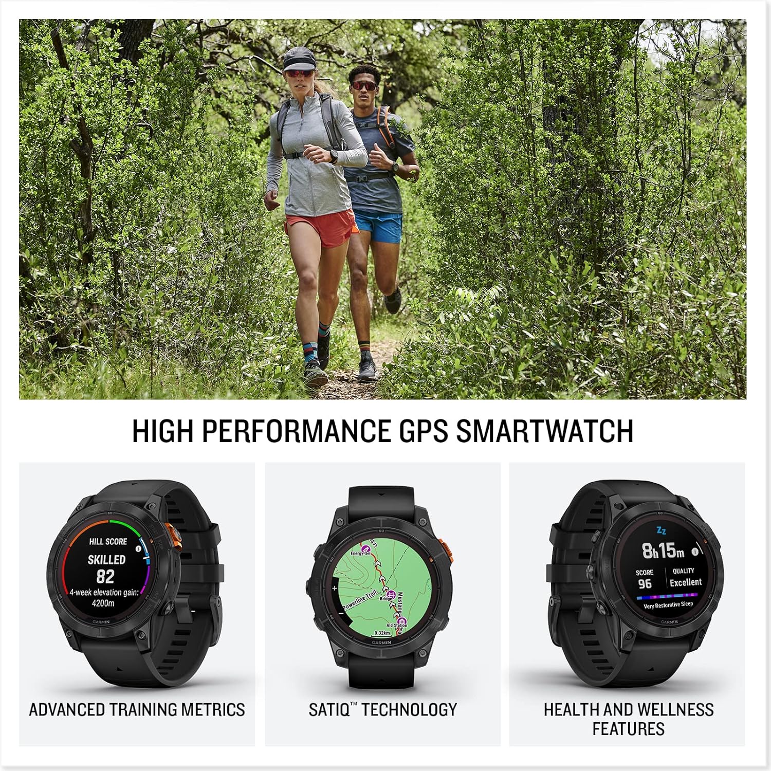Garmin fēnix 7 PRO SOLAR, 47mm GPS smartwatch, multisport, SOLAR charging, advanced health & training features, touchscreen & Buttons, up to 22 days battery life, Graphite Graphite Regular