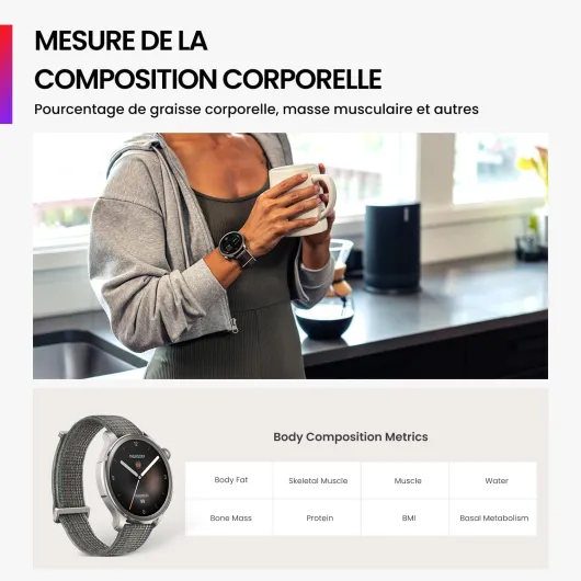 Amazfit Balance 46mm Montre Intelligente, Paiement sans Contact NFC, Fitness AI, Autonomie de 14 Jours, Surveillance du Sommeil et de la Santé, GPS, 150 Modes Sportifs, pour Android et iPhone Midnight Black