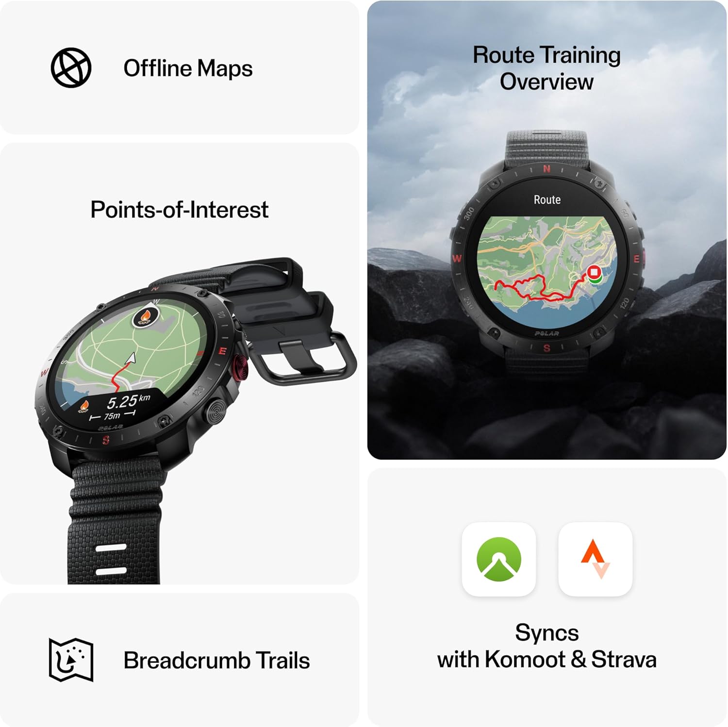 Grit X2 Pro Premium GPS Smart Sports Watch – Ultimate Outdoor Adventure Watch with Rugged Design, Advanced Navigation, Sports Tracking, and Heart Rate Technology for Peak Performance Night Black