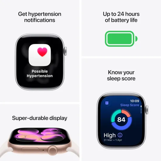 Watch Series 11 GPS 46mm Smartwatch with Jet Black Aluminium Case with Black Sport Band M/L - Sleep Score, Fitness Tracker, Health Monitoring, Always-On Display, Water Resistant M/L - fits 160–210mm wrists 46 mm case Black/Jet Black