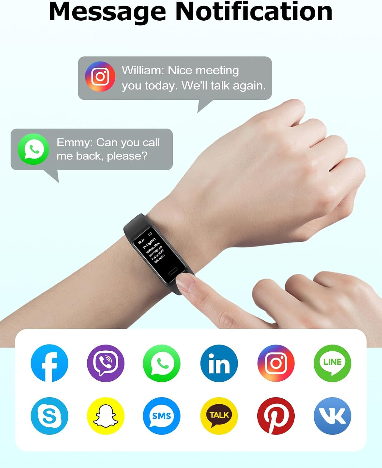Fitness Watch with Heart Rate,Sleep Monitor,Step Counter,Calorie Counter,IP68 Waterproof Fitness Tracker with Pedometer for Women Men,SMS/SNS/Call Notification for Android iOS Smartphones Black