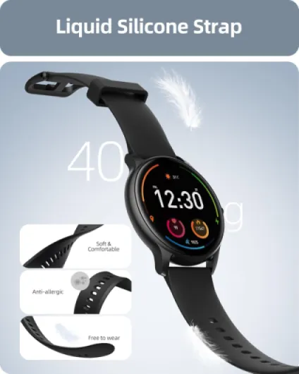Smart Watch Answer/Make Call, Fitness Watch for Men Women, Smartwatch IP68 Waterproof, 100+ Sport Modes, Heart Rate/Sleep Monitor, Fitness Watch for Android and iOS, Black, SPROD1
