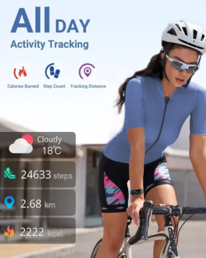 Health Fitness Tracker with 24/7 Heart Rate, Blood Oxygen, Blood Pressure, Sleep Tracker, Step Counter, 5ATM Waterproof Activity Trackers and Smart Watches for Women Men Kids (S & L Bands Included) Dark Blue 1.47 inches